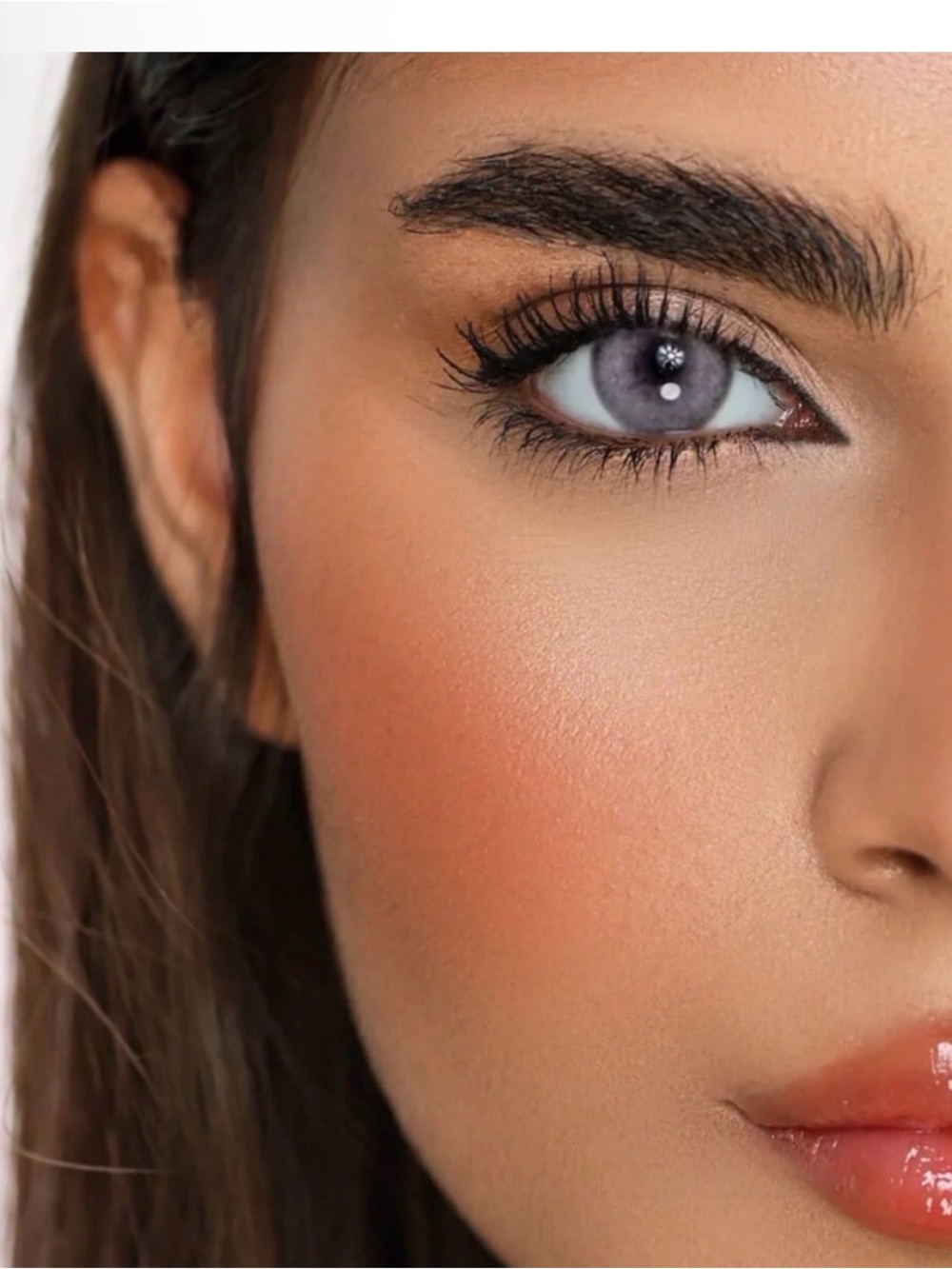 Grey eye color.